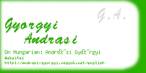 gyorgyi andrasi business card